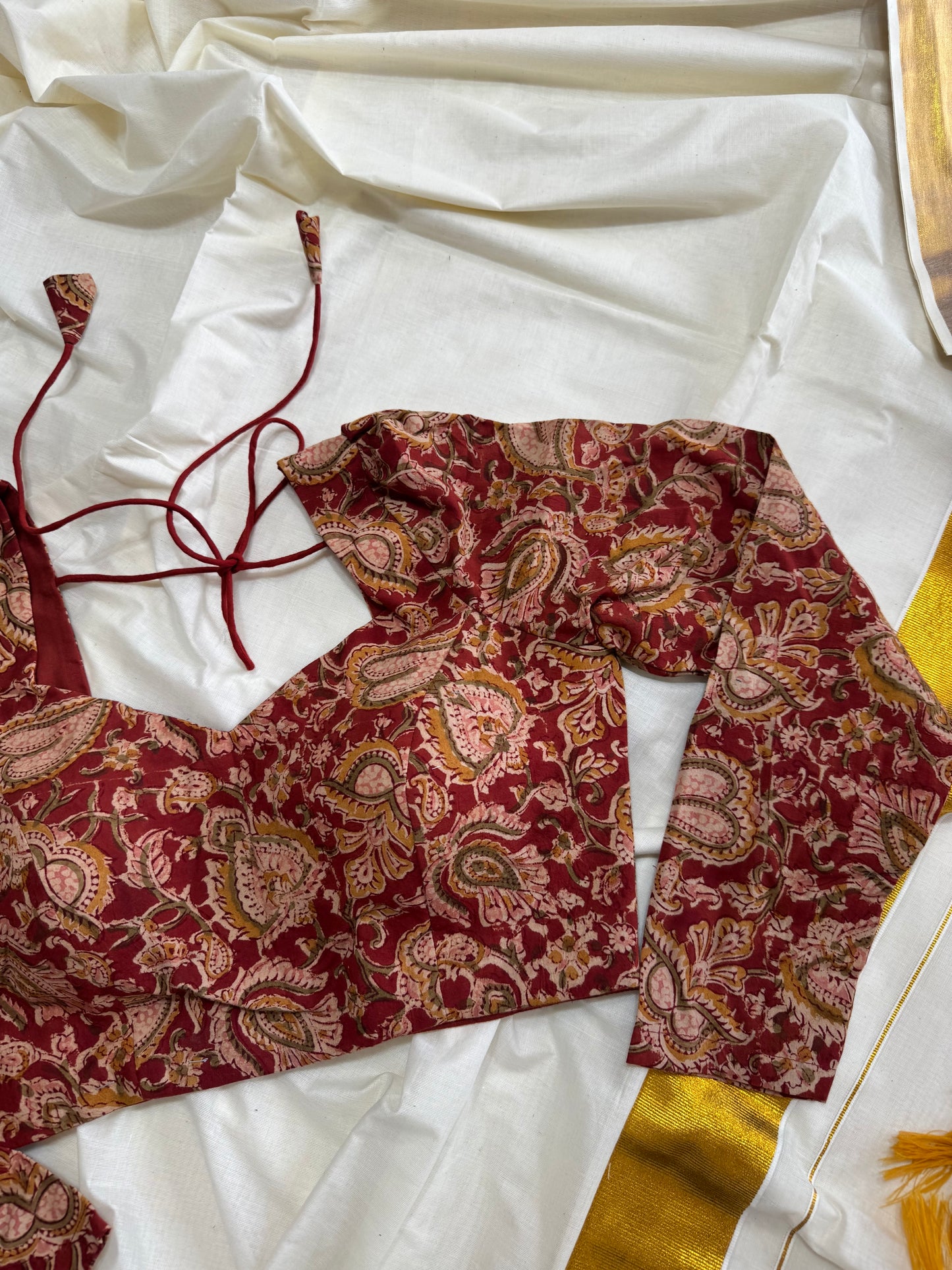 Kalamkari saree blouse