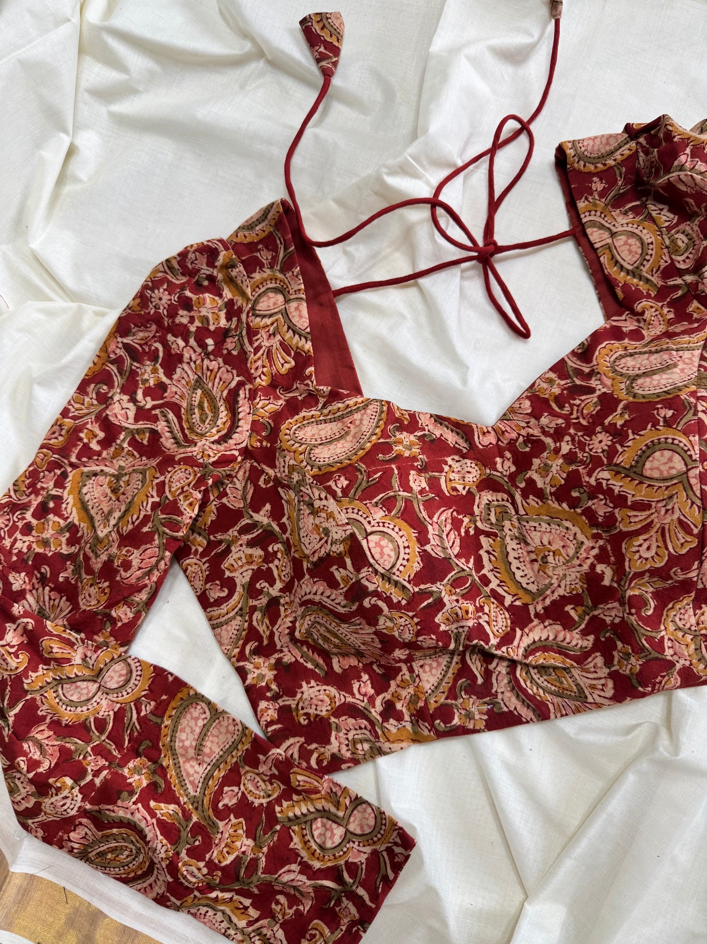 Kalamkari saree blouse