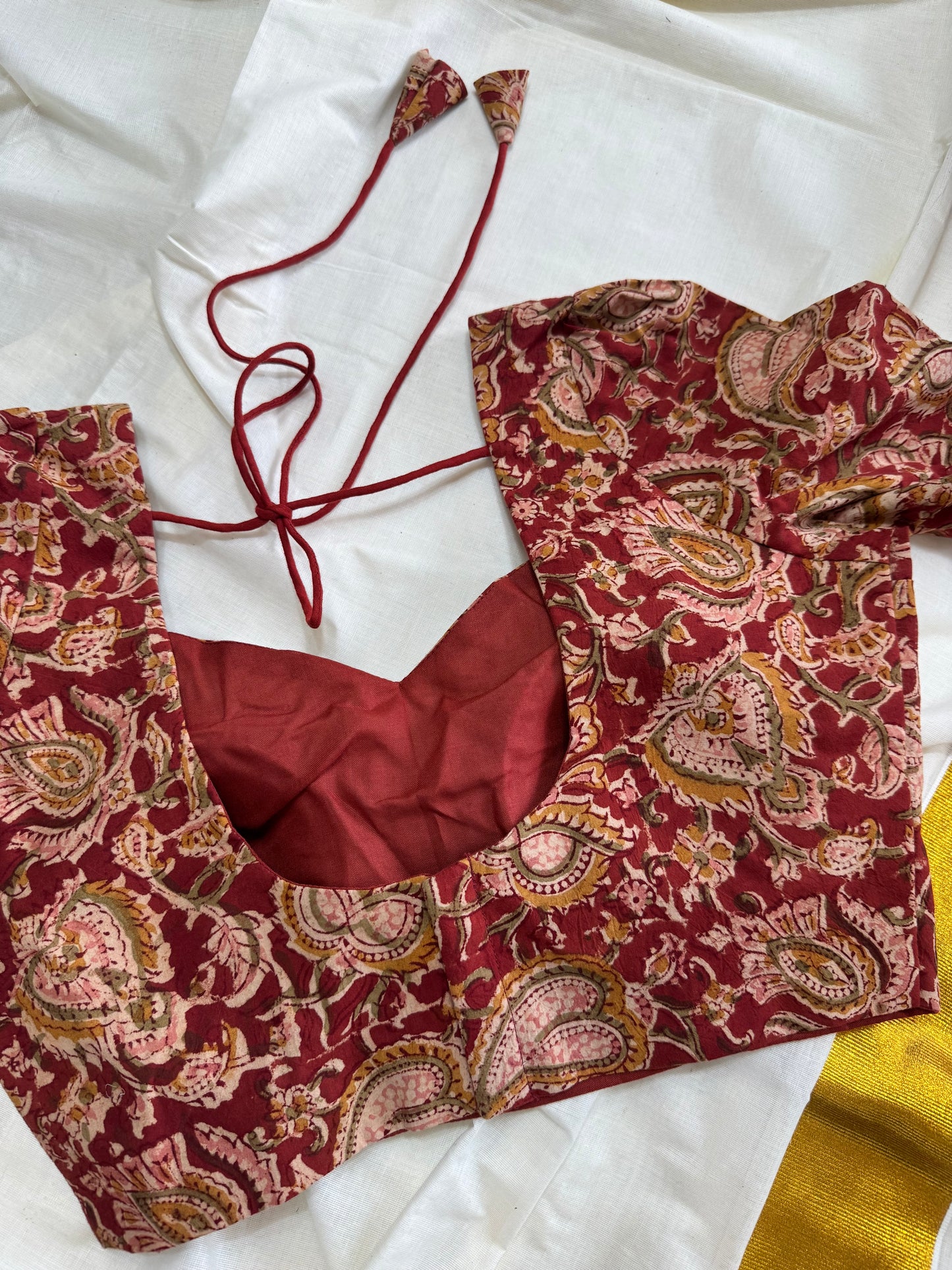Kalamkari saree blouse