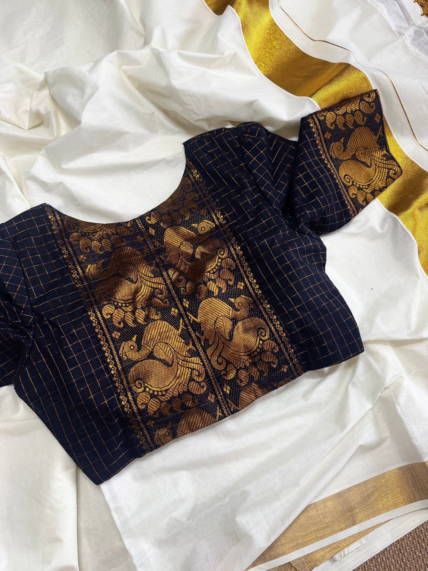 Zari Kattam - Madurai Cotton Saree Blouse