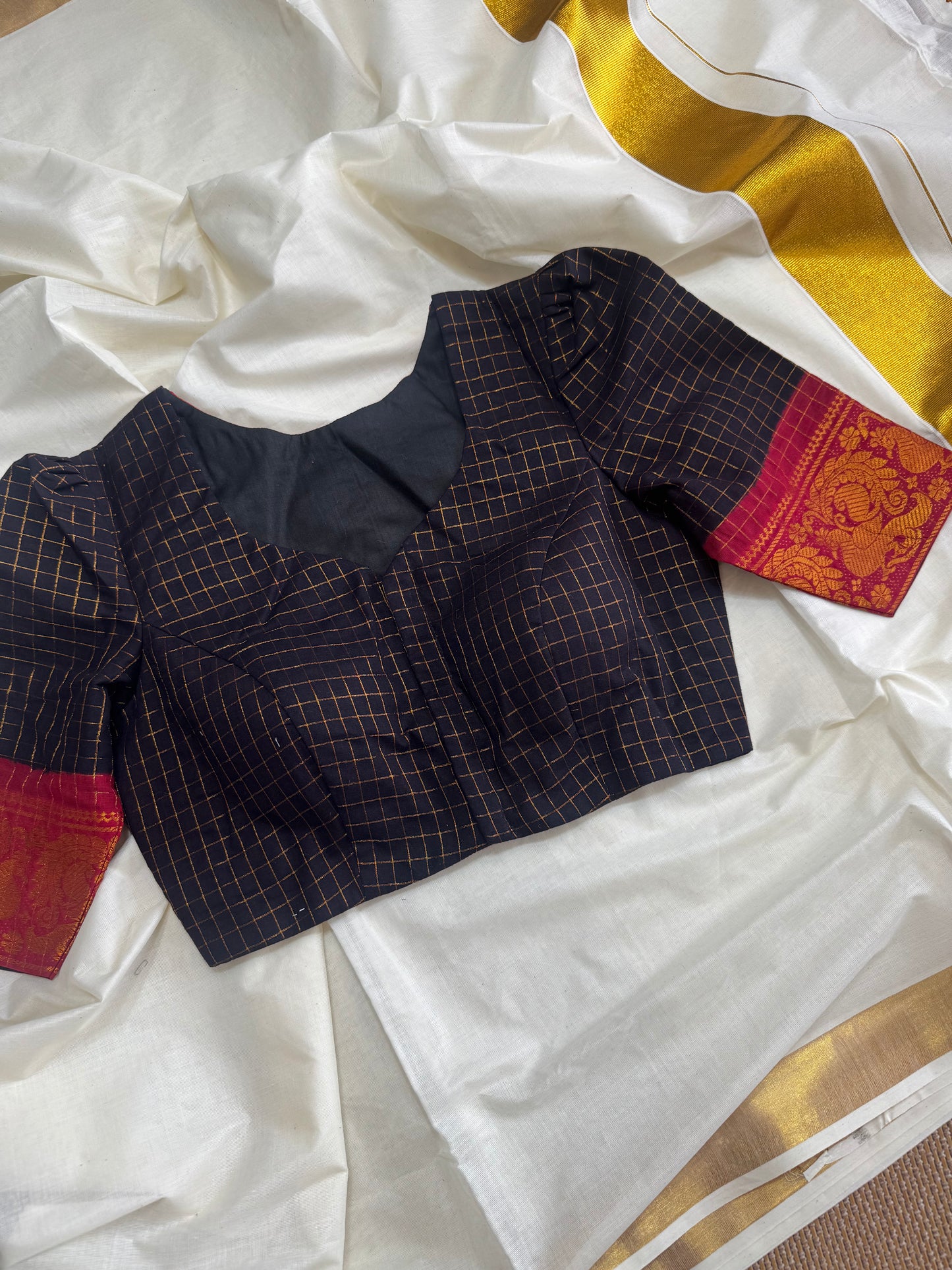 Zari Kattam - Madurai Cotton Saree Blouse