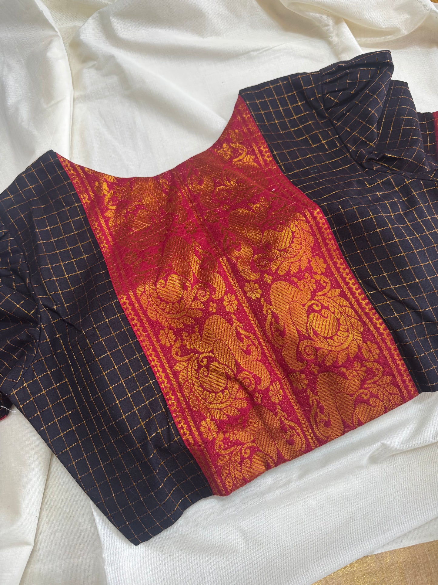 Zari Kattam - Madurai Cotton Saree Blouse