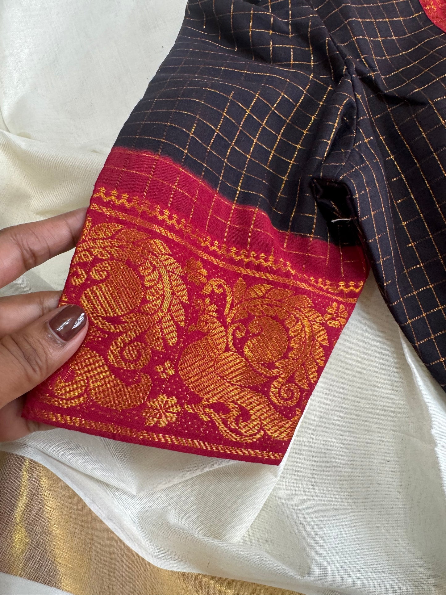 Zari Kattam - Madurai Cotton Saree Blouse