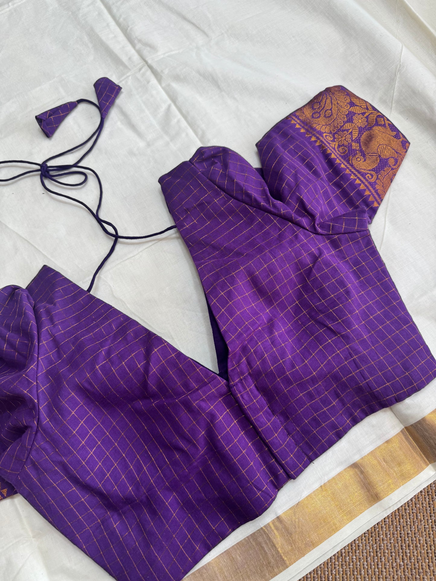 Zari Kattam - Madurai Cotton Saree Blouse