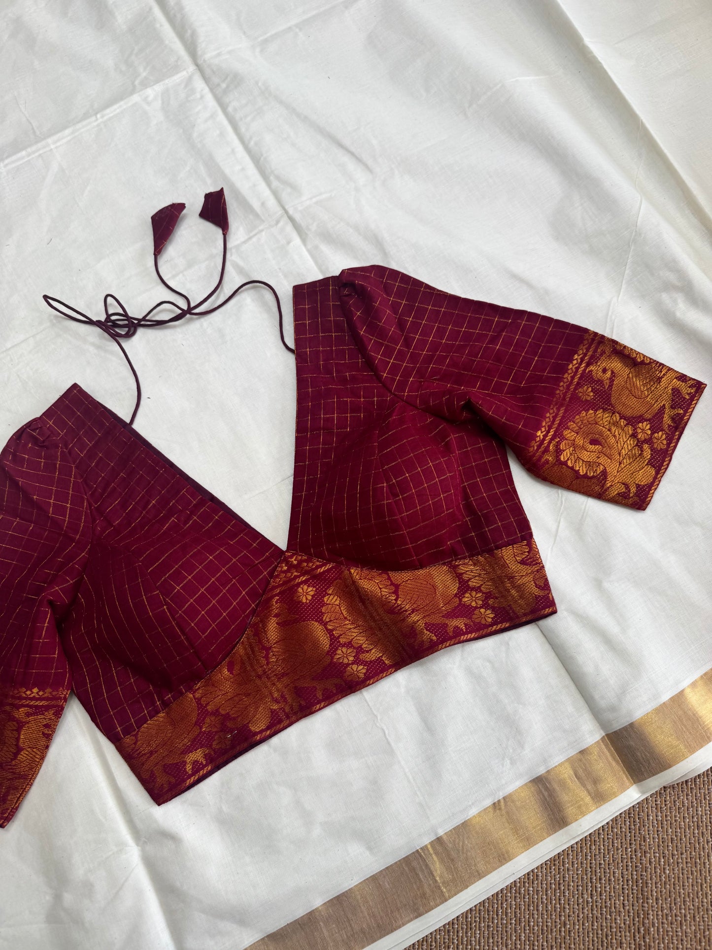 Zari Kattam - Madurai Cotton Saree Blouse