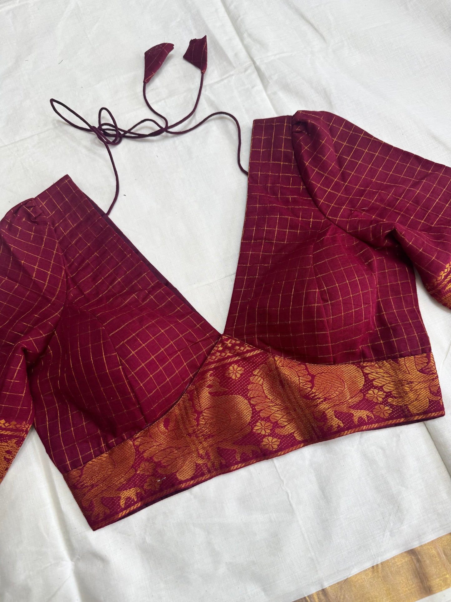 Zari Kattam - Madurai Cotton Saree Blouse