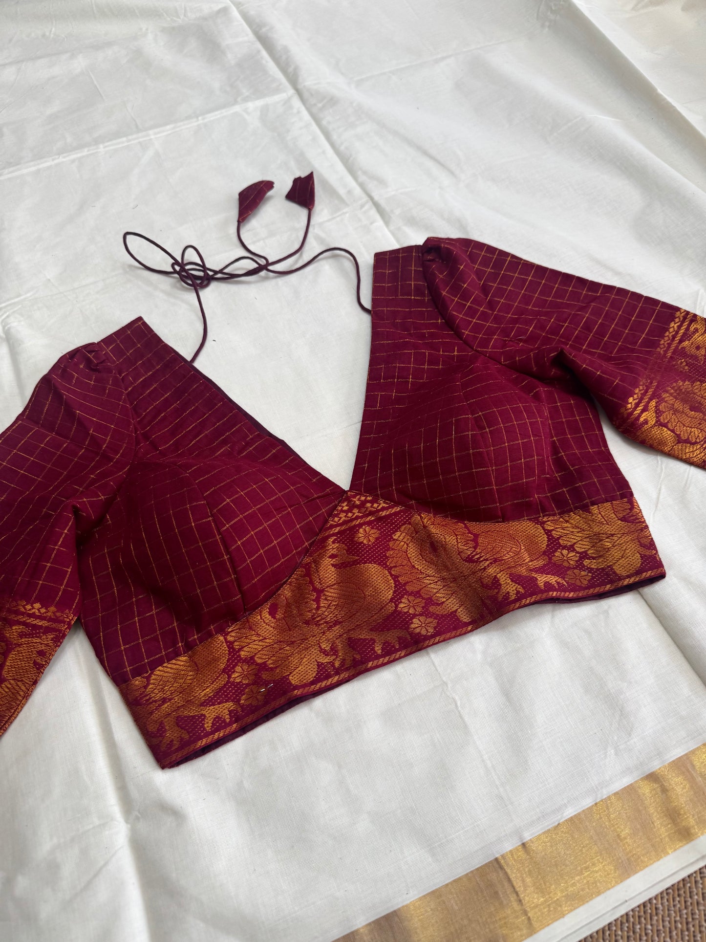 Zari Kattam - Madurai Cotton Saree Blouse