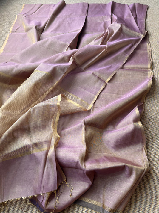 Pure Handloom Maheswar Tissue Zari Silk saree