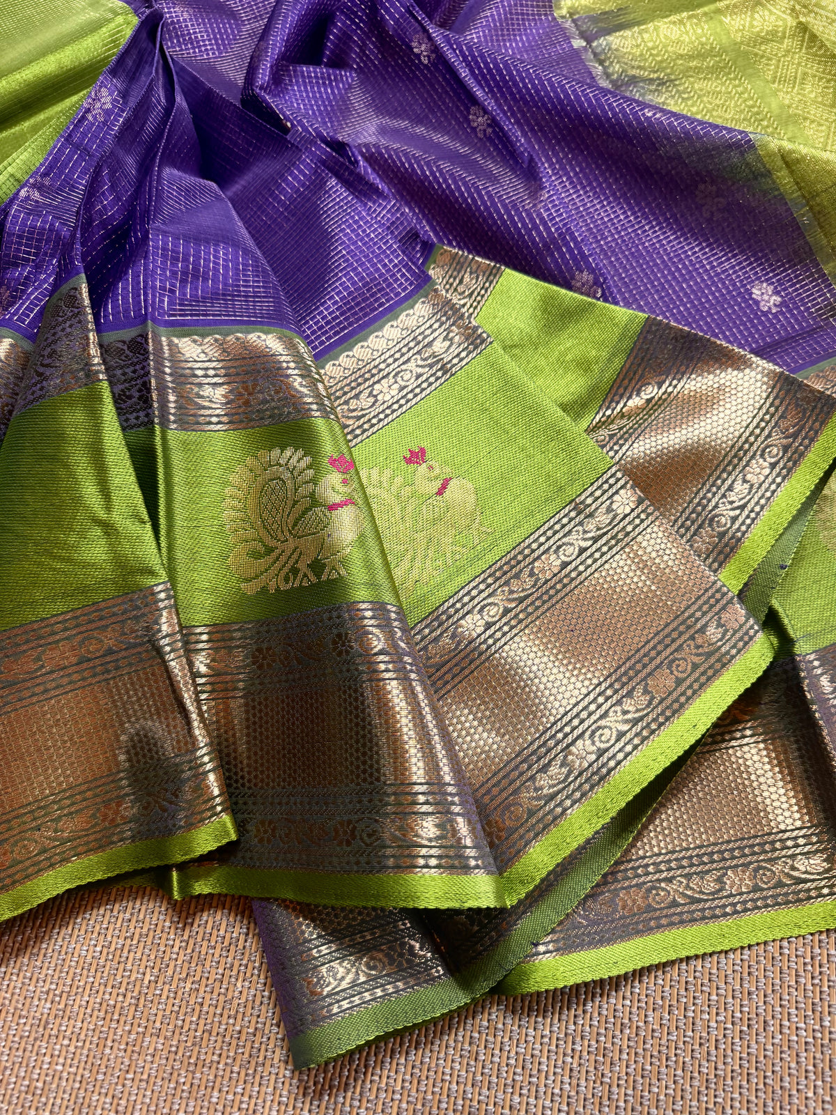 Kuppadam - Pure Handloom Mangalagiri Pattu by cotton saree