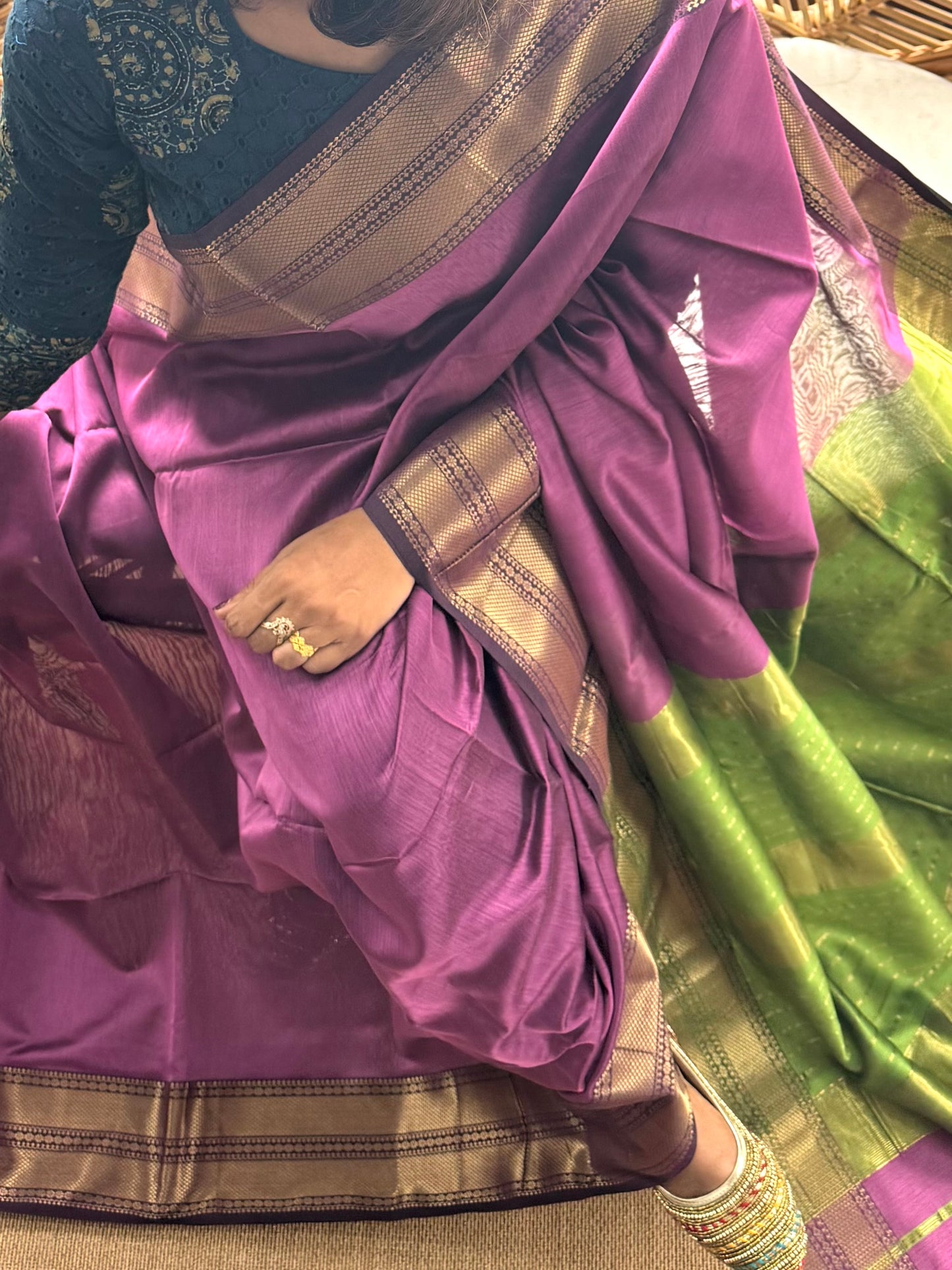 Pure Handloom Maheswar Silk Cotton Saree
