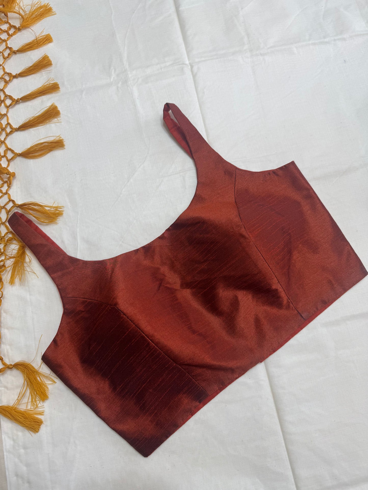 Sleeveless Raw silk  Saree Blouse