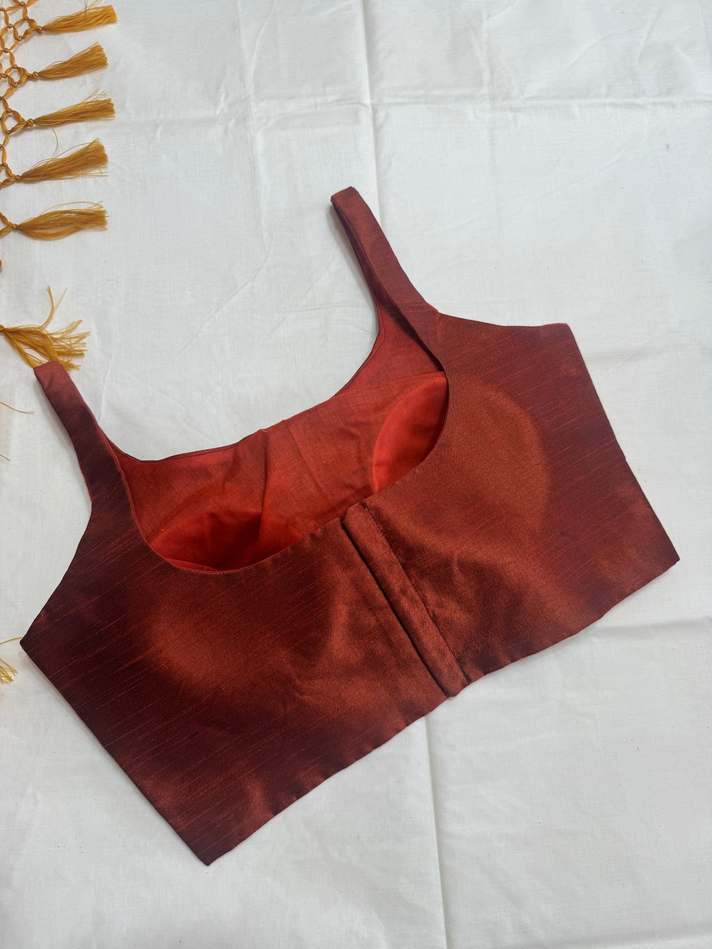 Sleeveless Raw silk  Saree Blouse