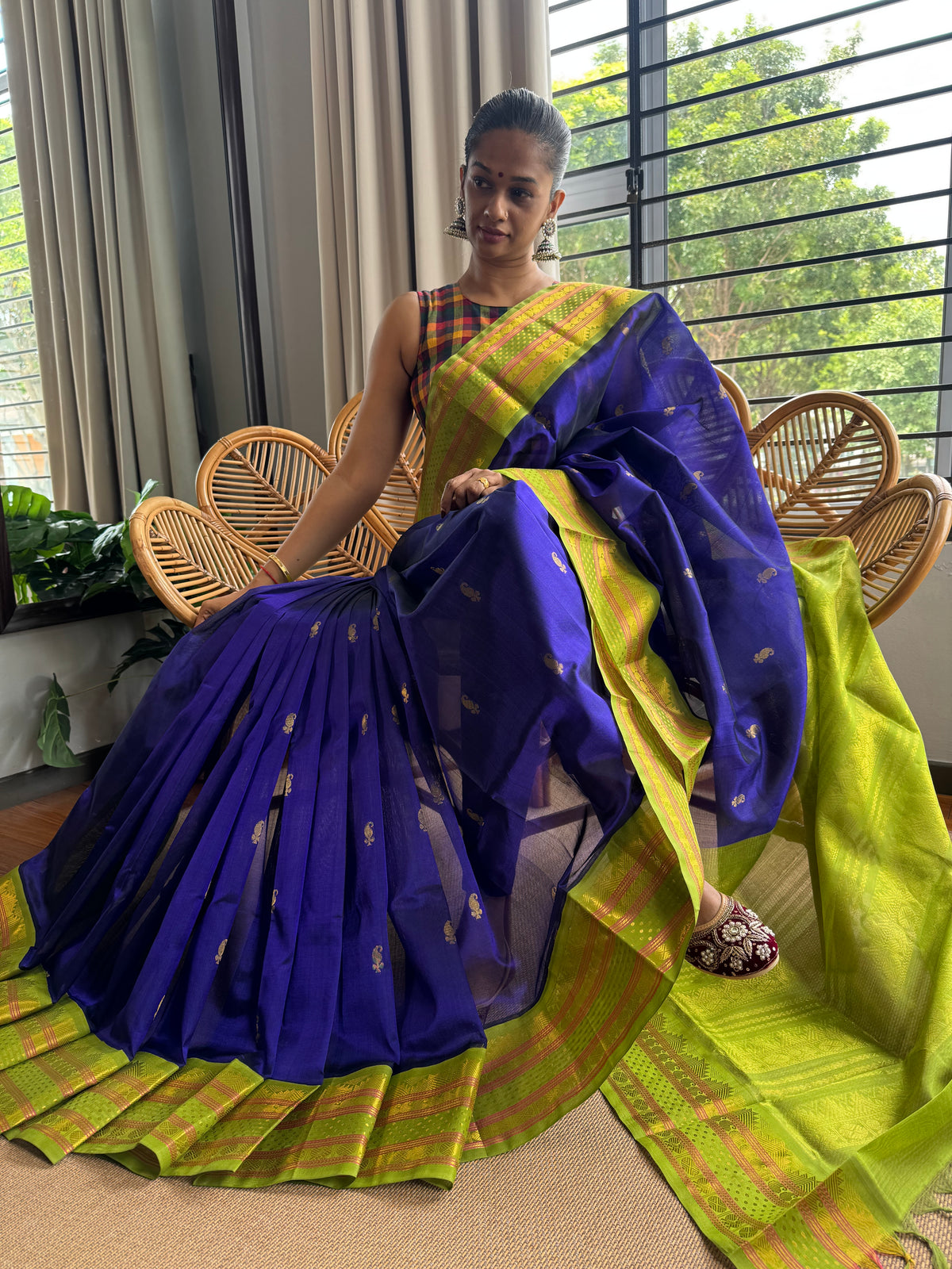 Korvai Silk  Cotton saree