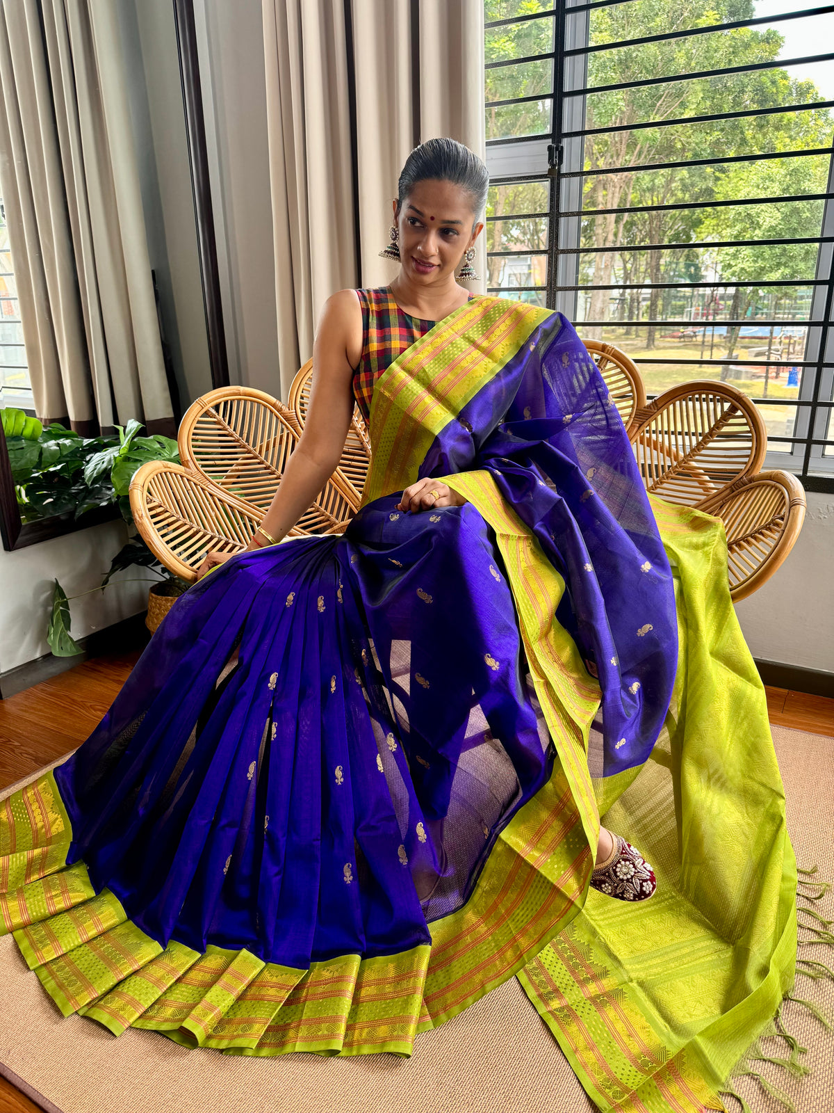 Korvai Silk  Cotton saree