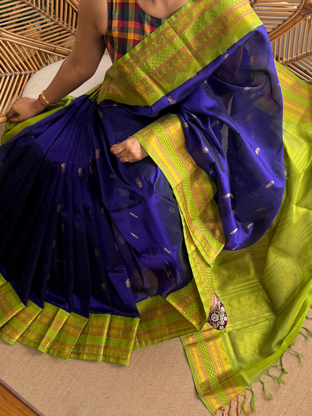 Korvai Silk  Cotton saree