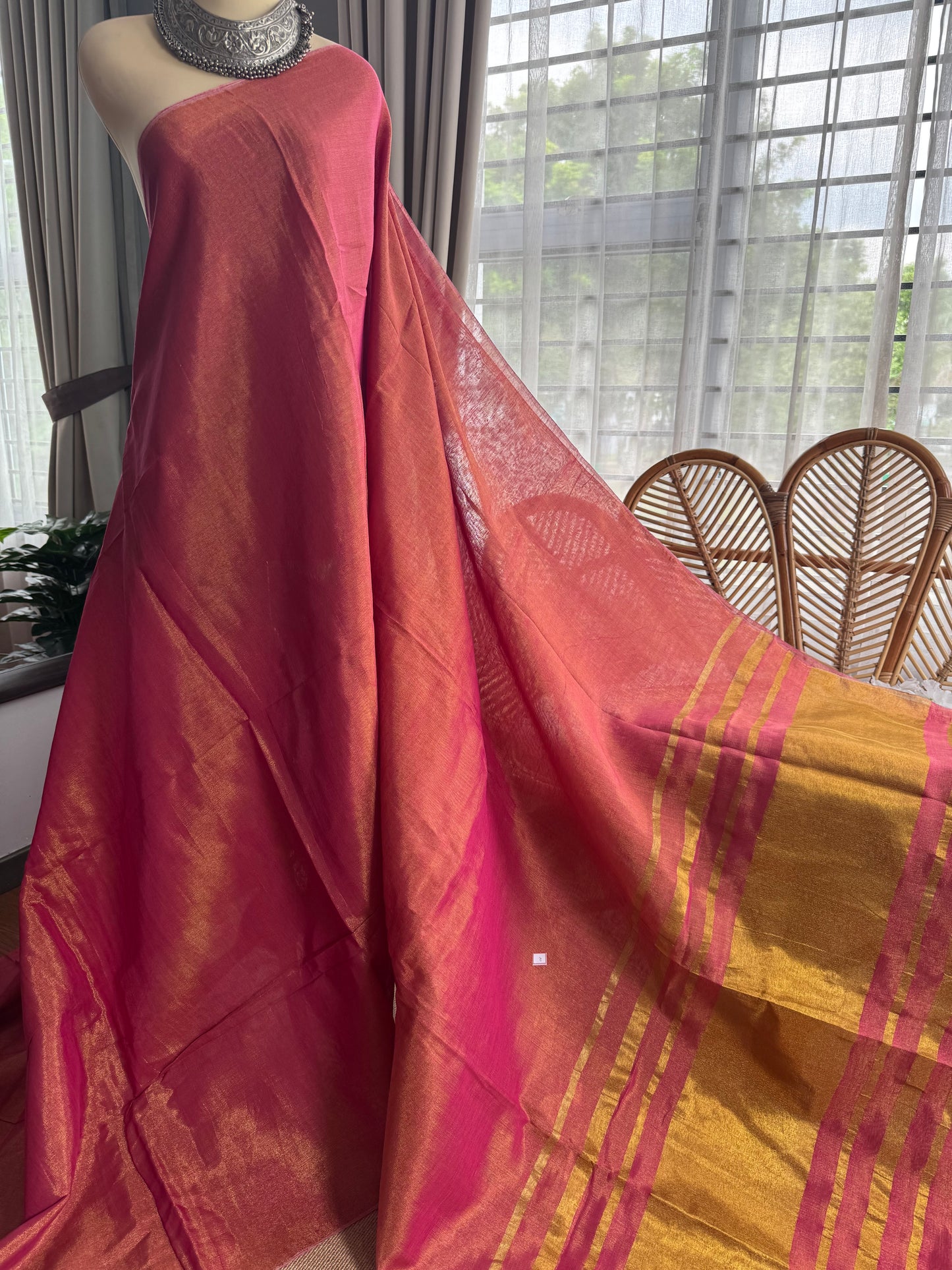 Linen Raaga  - Linen by Zari Tissue Saree