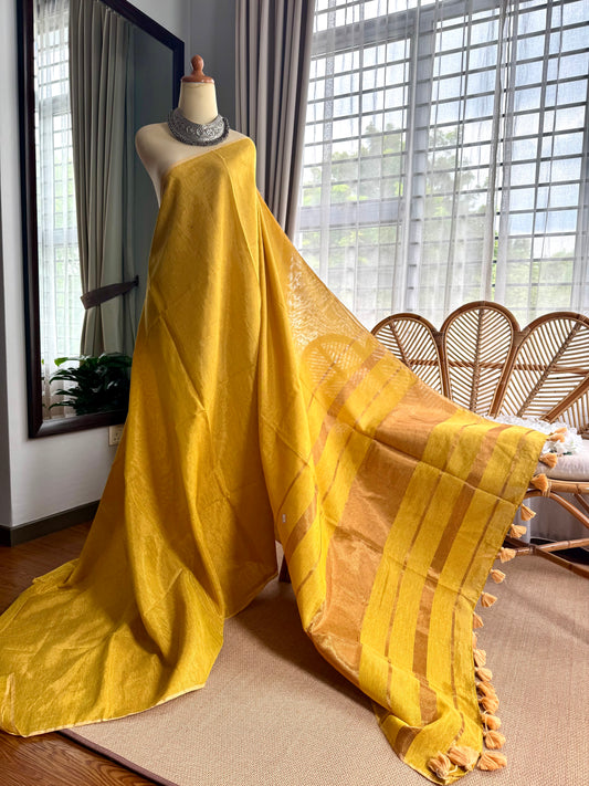 Linen Raaga  - Linen by Zari Tissue Saree