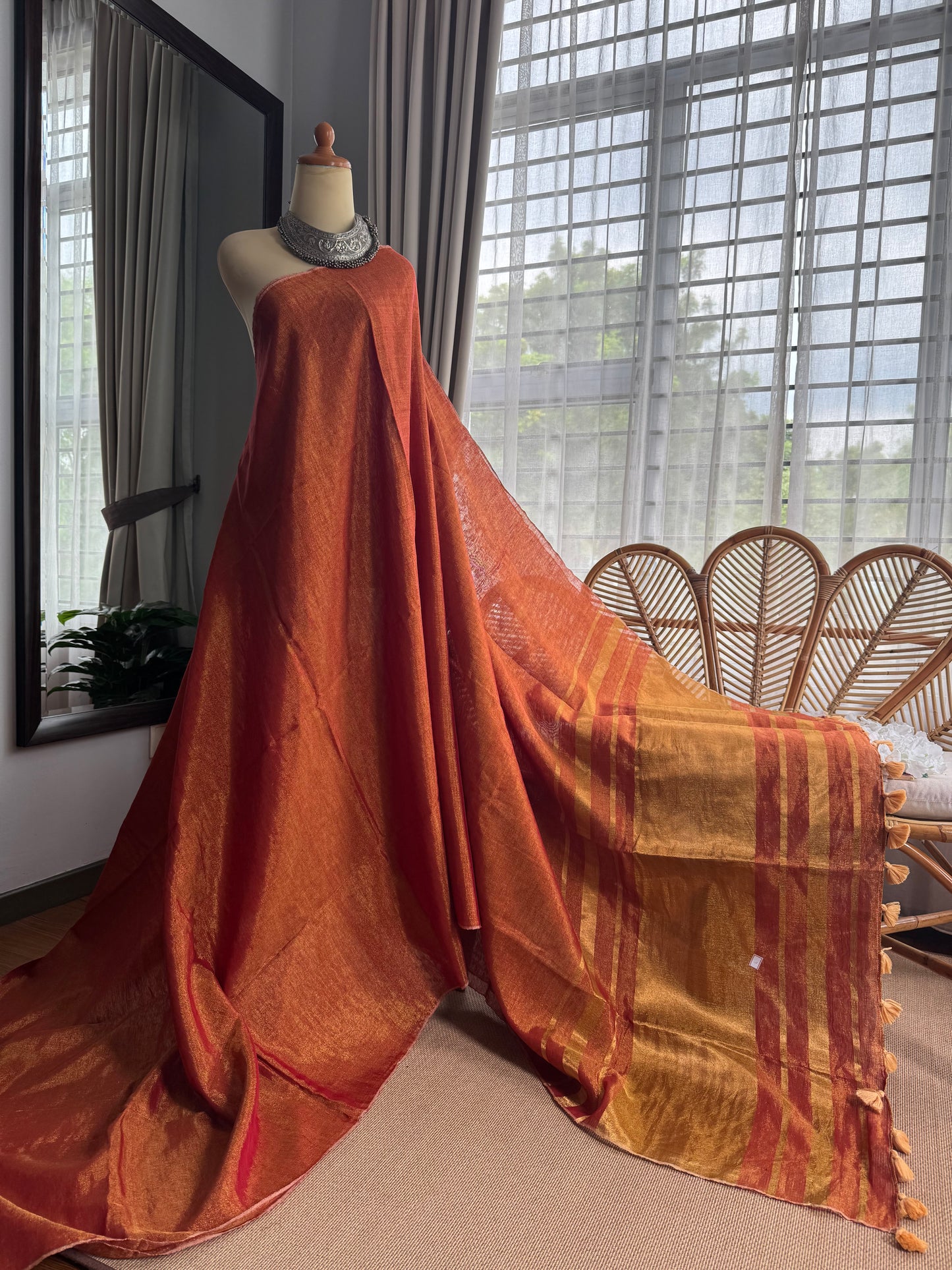 Linen Raaga  - Linen by Zari Tissue Saree