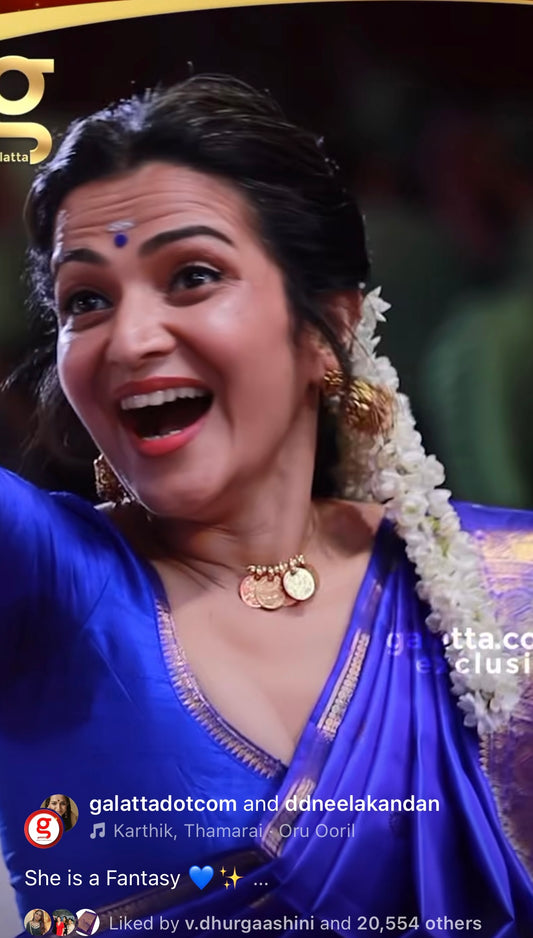 Traditional Laksmi Coin neck wear with matching earring