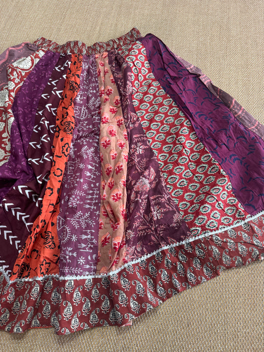 Ajrakh cotton skirt
