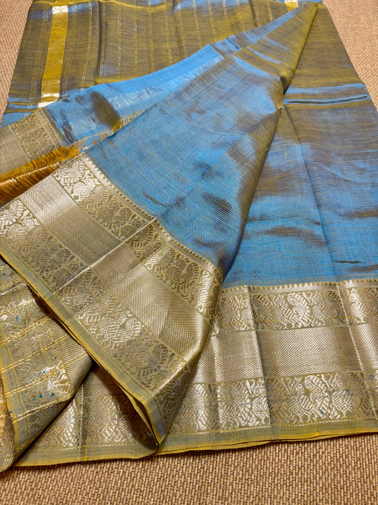 Pure Handloom Mangalagiri Silk Cotton Saree