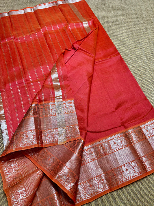 Pure Handloom Mangalagiri Silk Cotton Saree