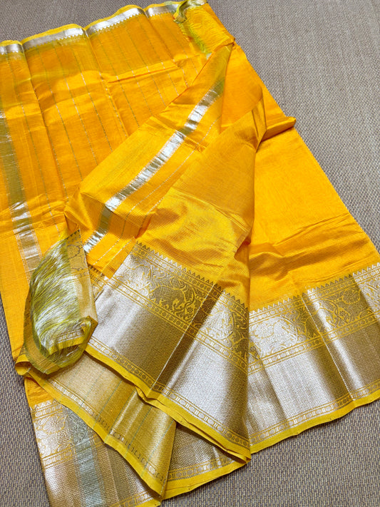 Pure Handloom Mangalagiri Silk Cotton Saree