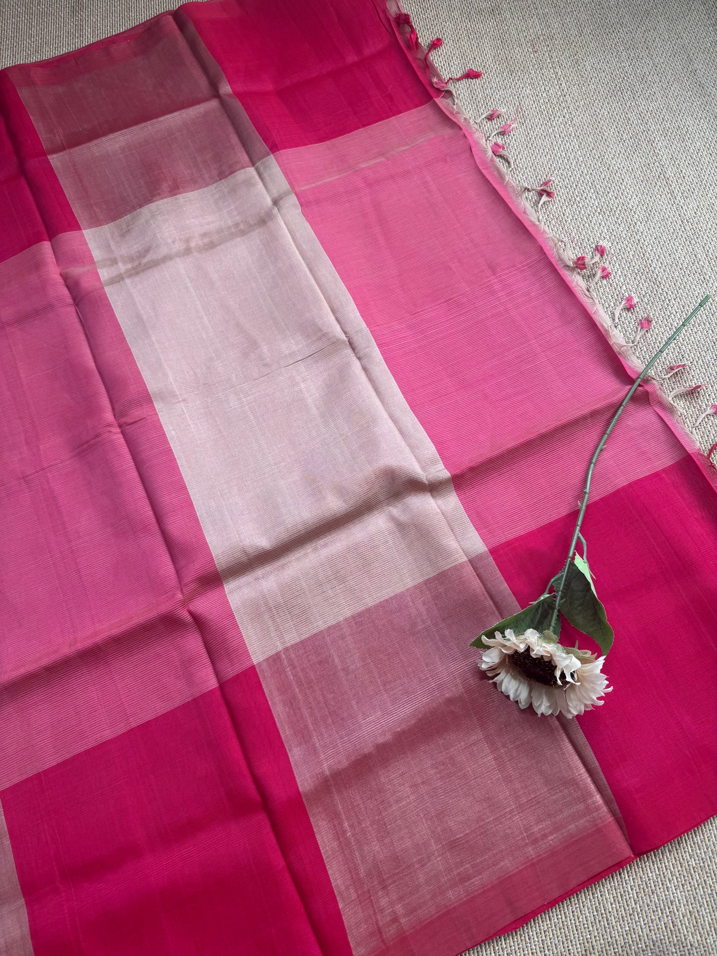 Handloom Mangalagiri Pattu By Cotton Saree