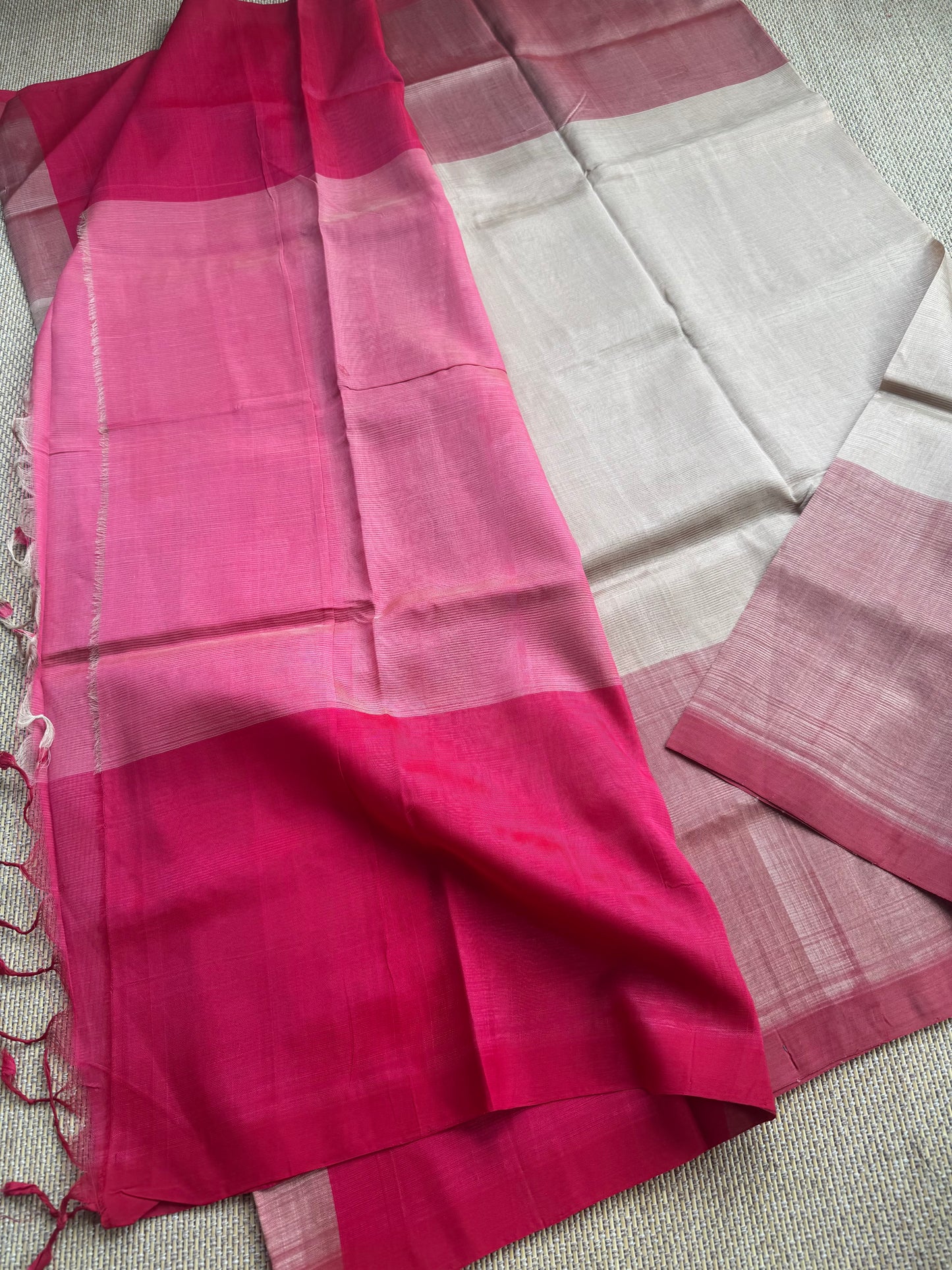 Handloom Mangalagiri Pattu By Cotton Saree