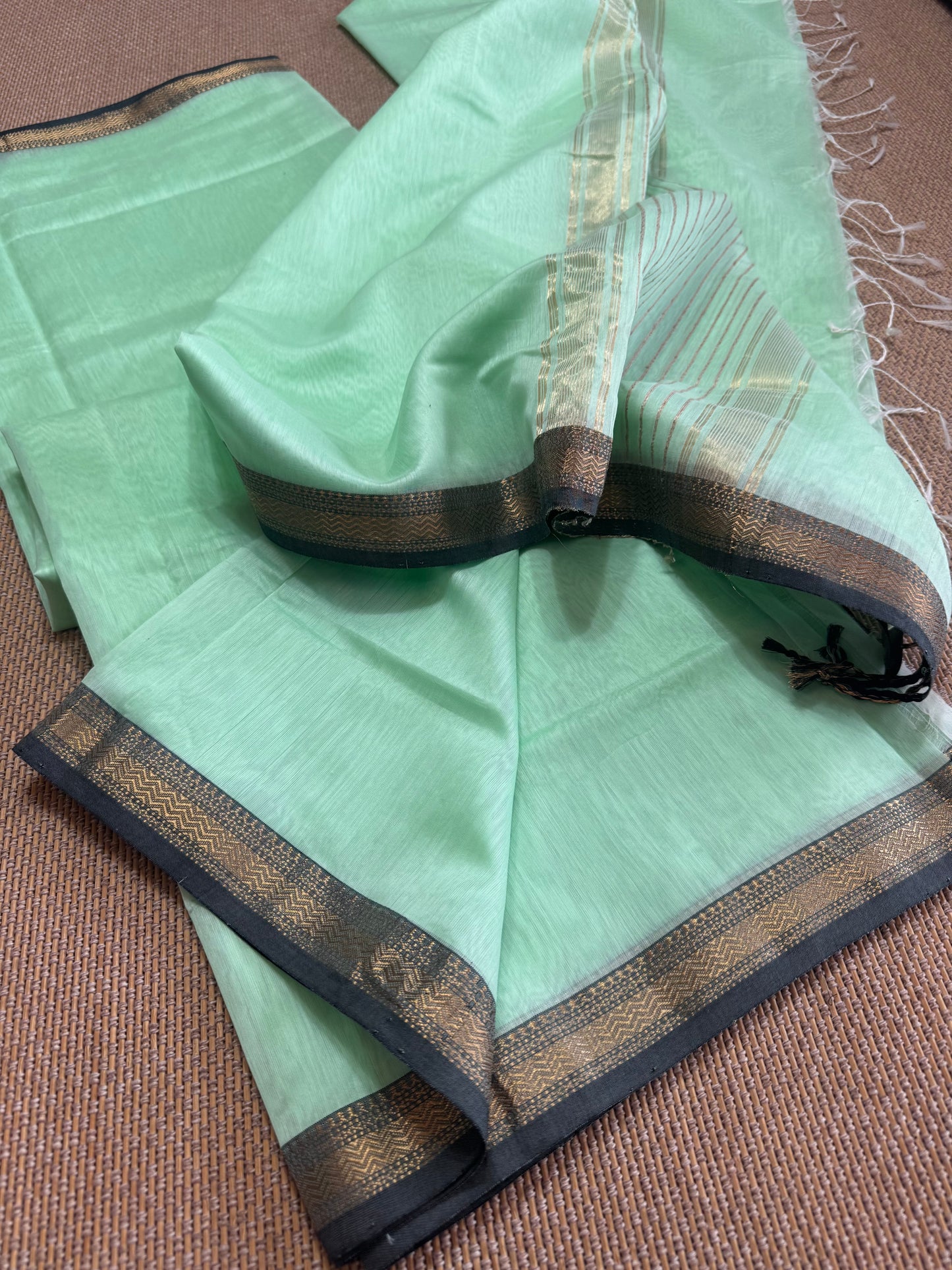 Pure Handloom Maheswari Silk Cotton Salwar Suit