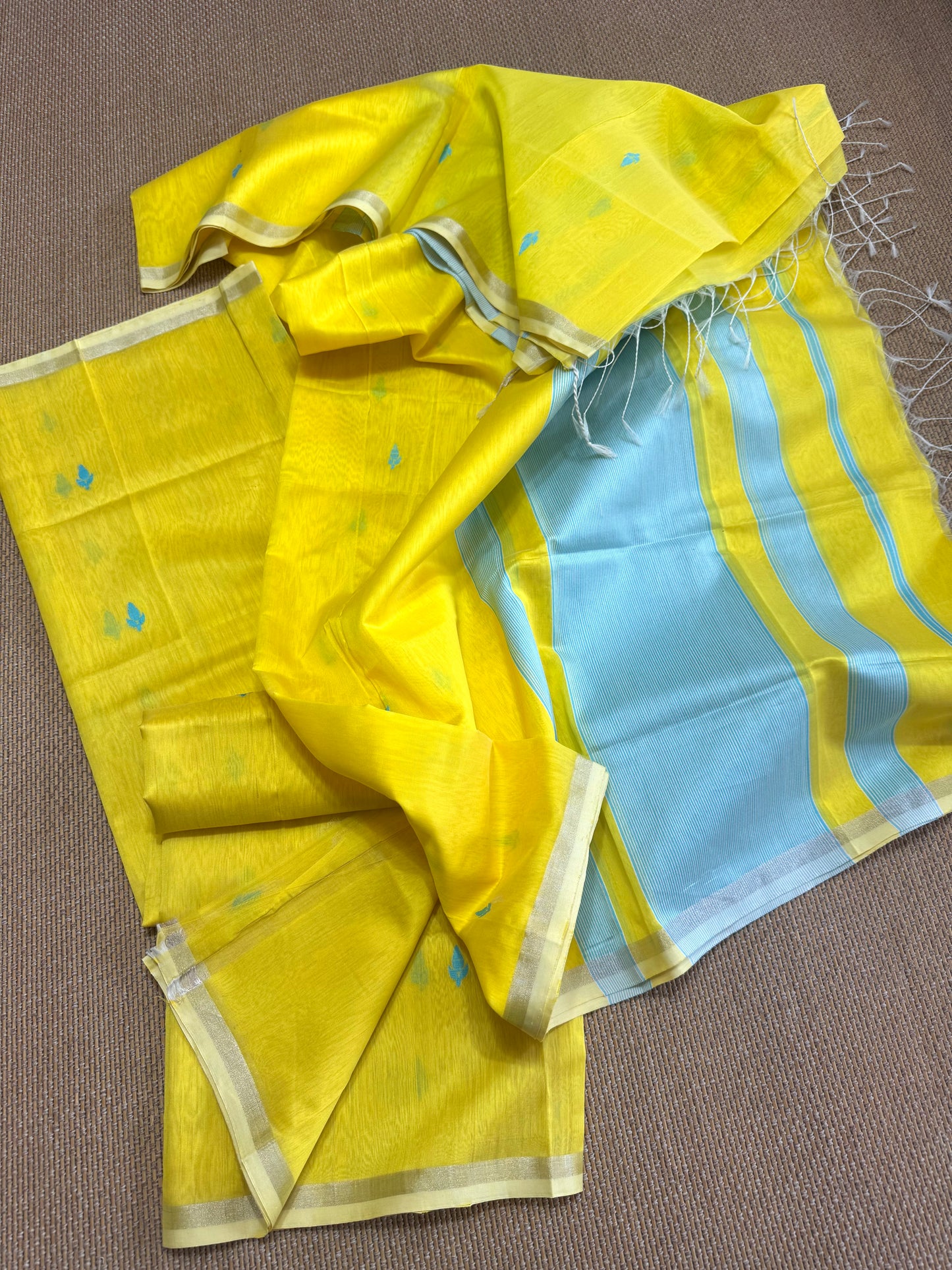 Pure Handloom Maheswari Silk Cotton Salwar Suit