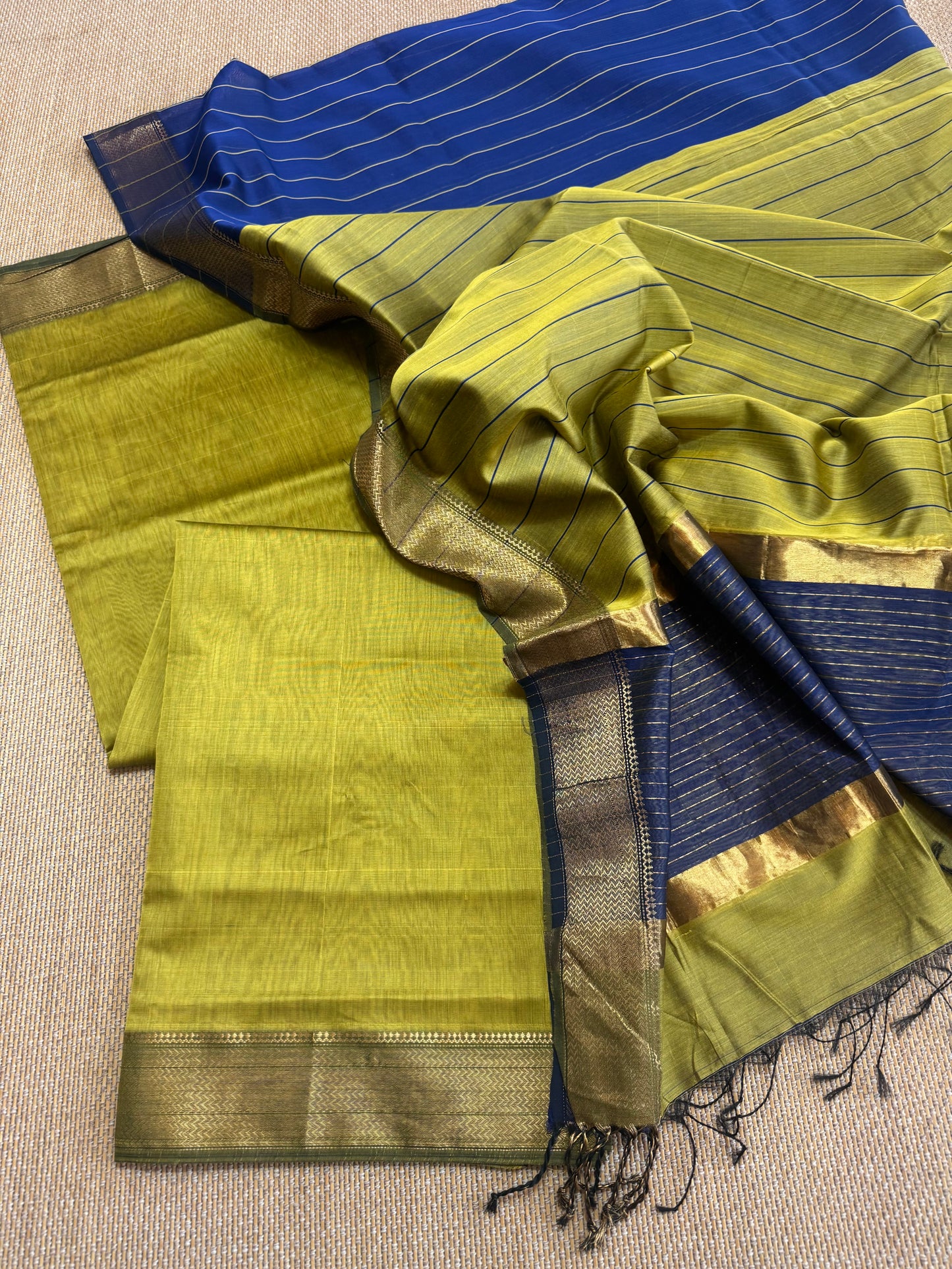 Pure Handloom Maheswari Silk Cotton Salwar Suit