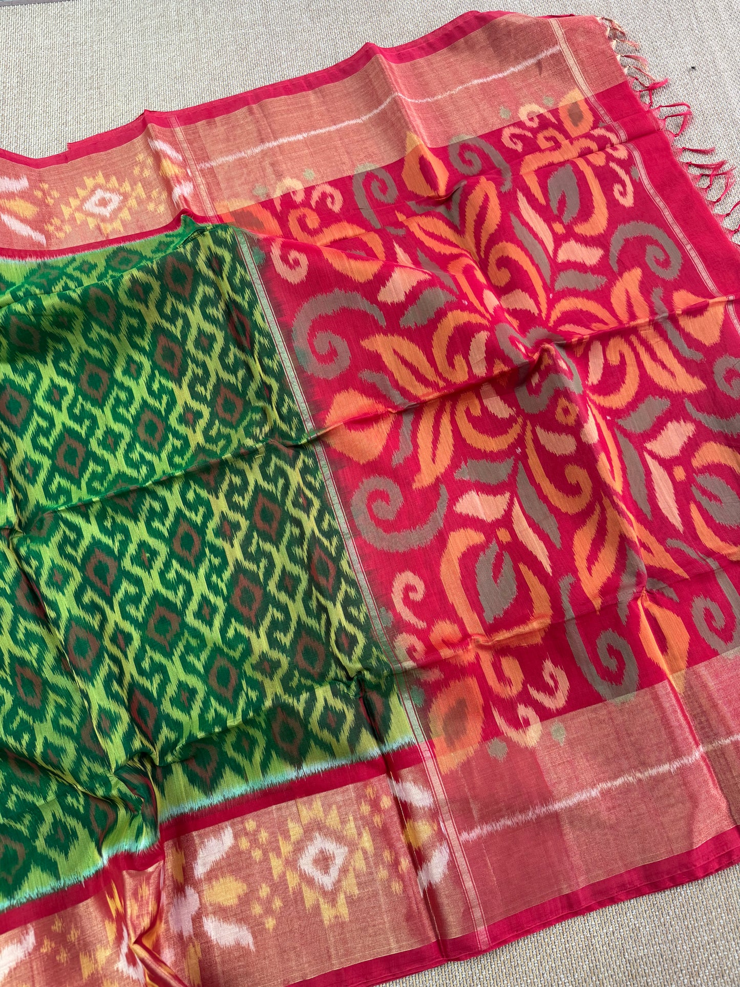 Pochampally silk cotton saree