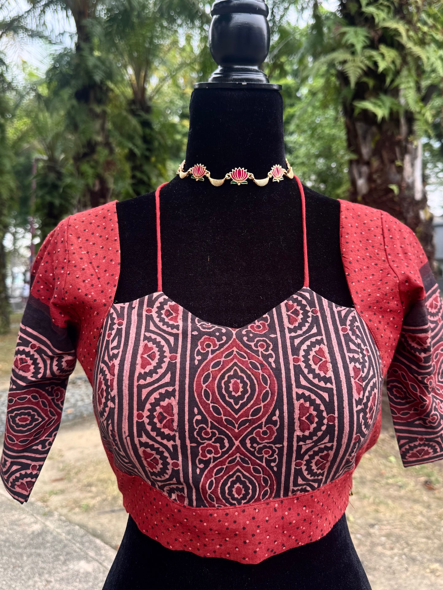 Ajrakh  -  ready made blouse