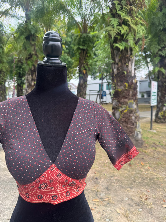 Ajrakh  -  ready made blouse