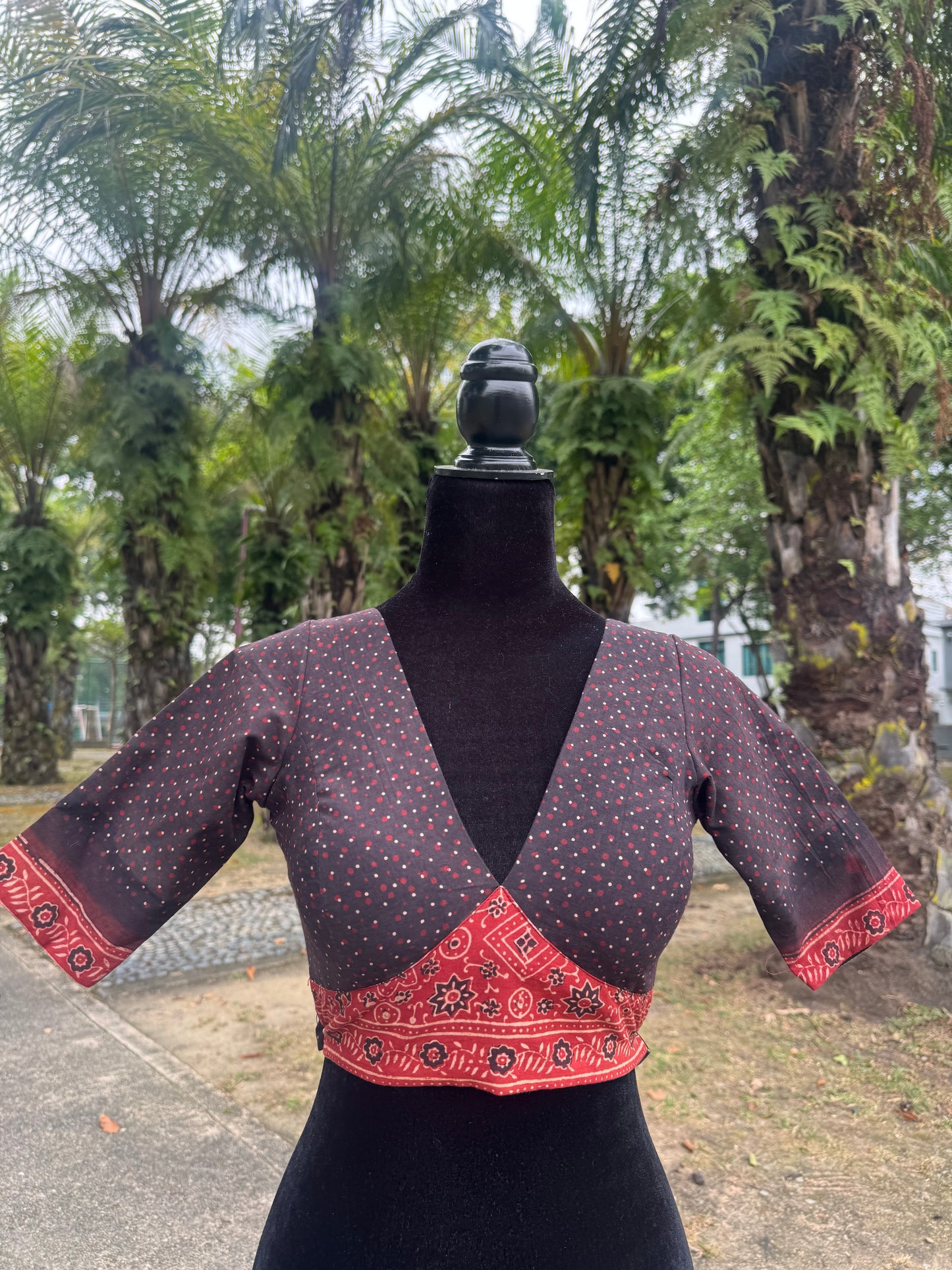 Ajrakh  -  ready made blouse