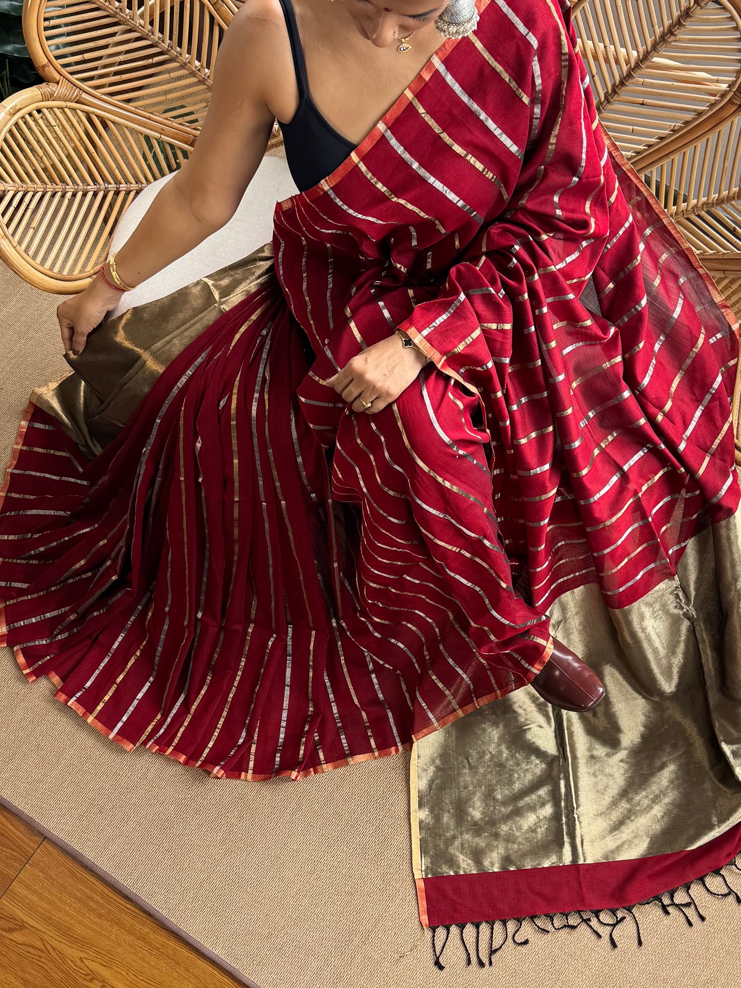 4 pedal loom Maheswar saree