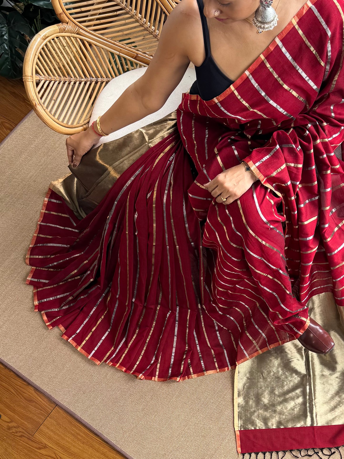 4 pedal loom Maheswar saree