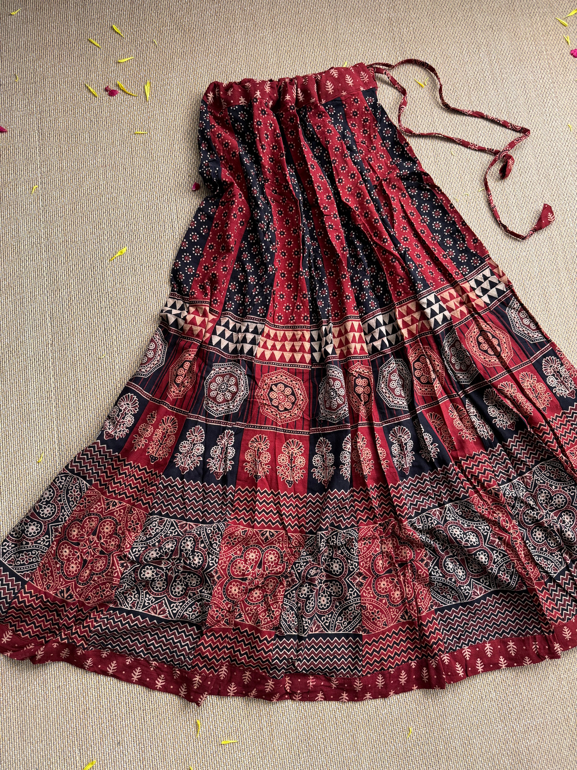 Ajrakh flair Skirt