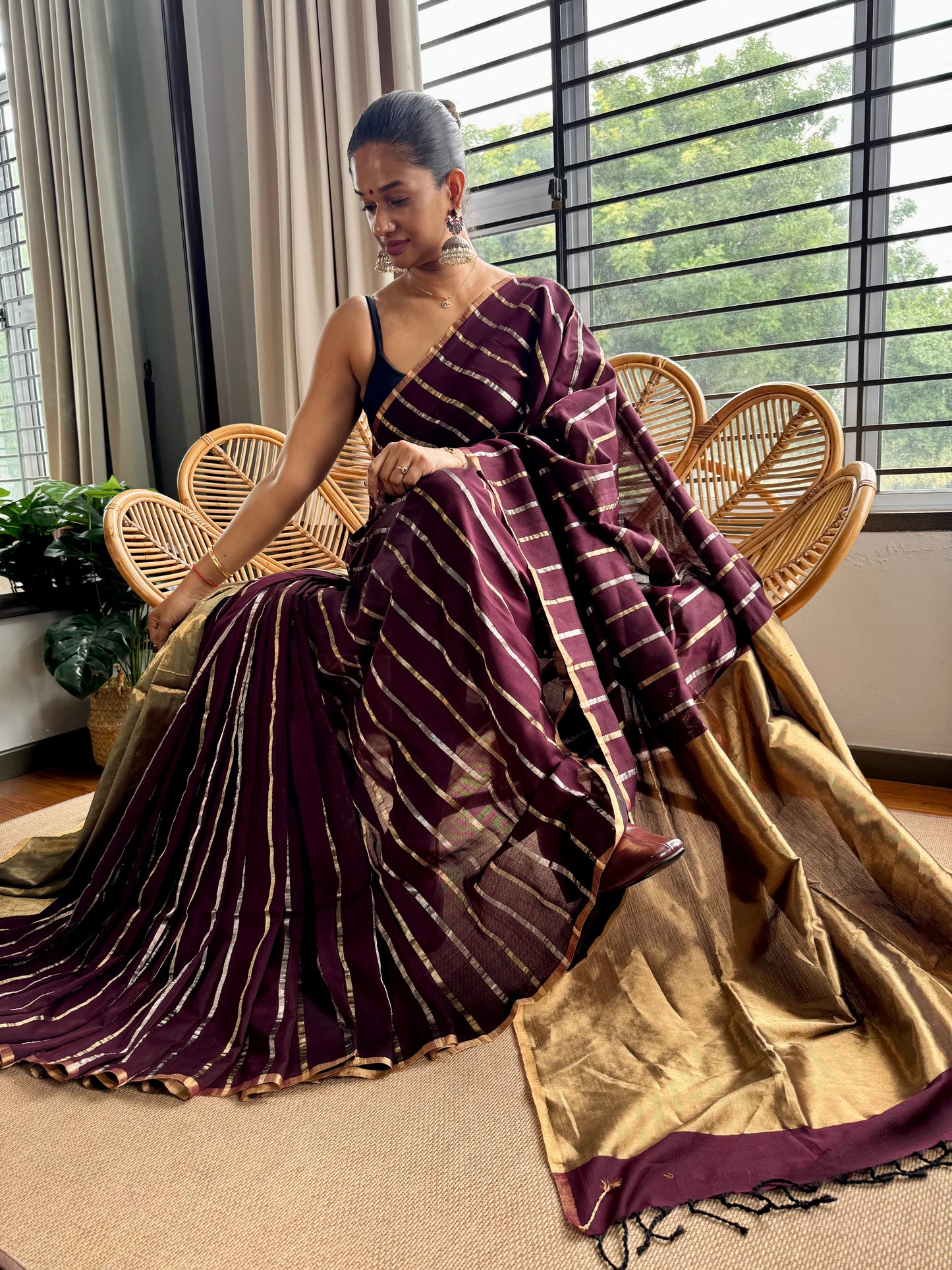 4 pedal loom Maheswar saree