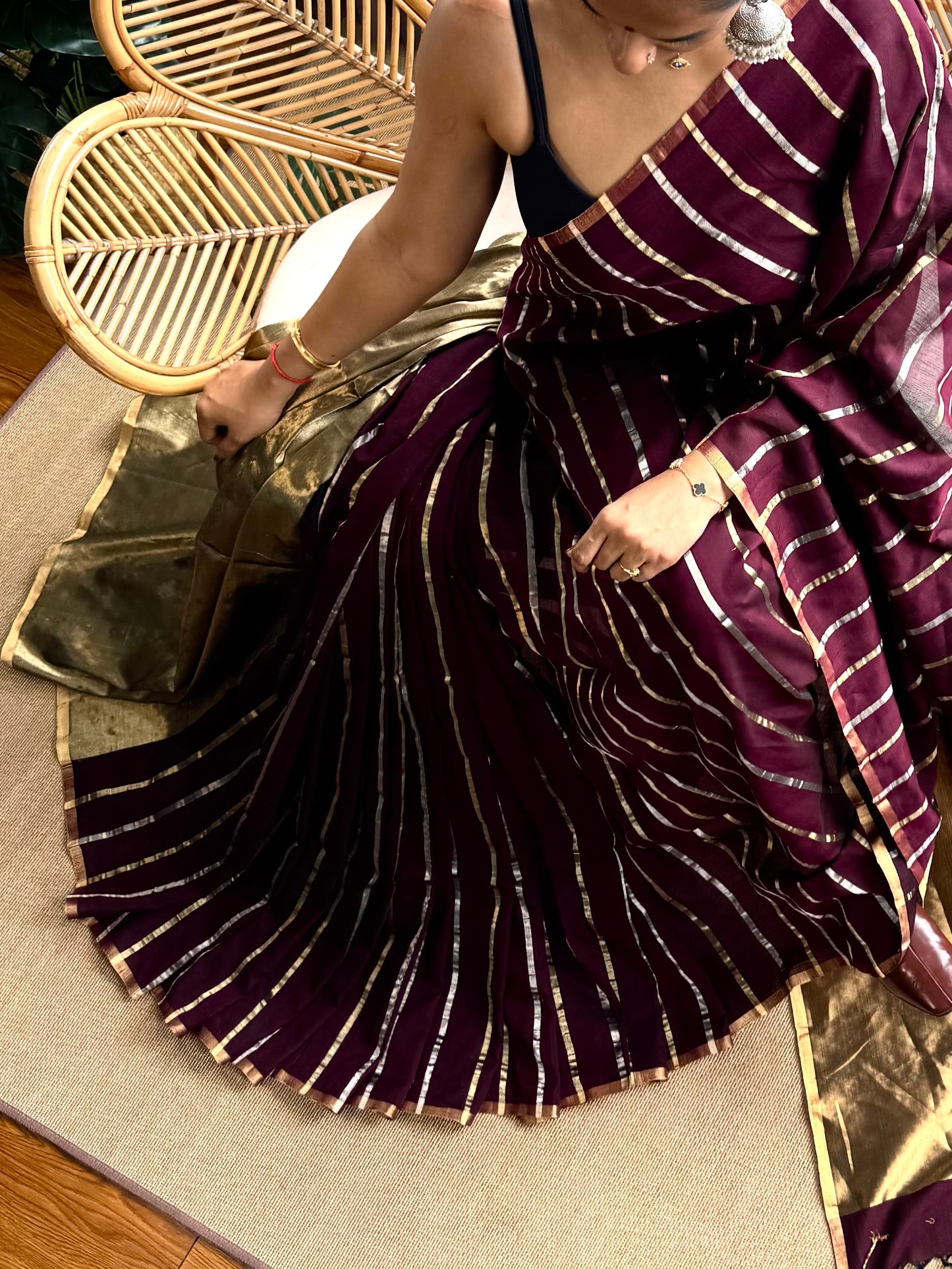 4 pedal loom Maheswar saree