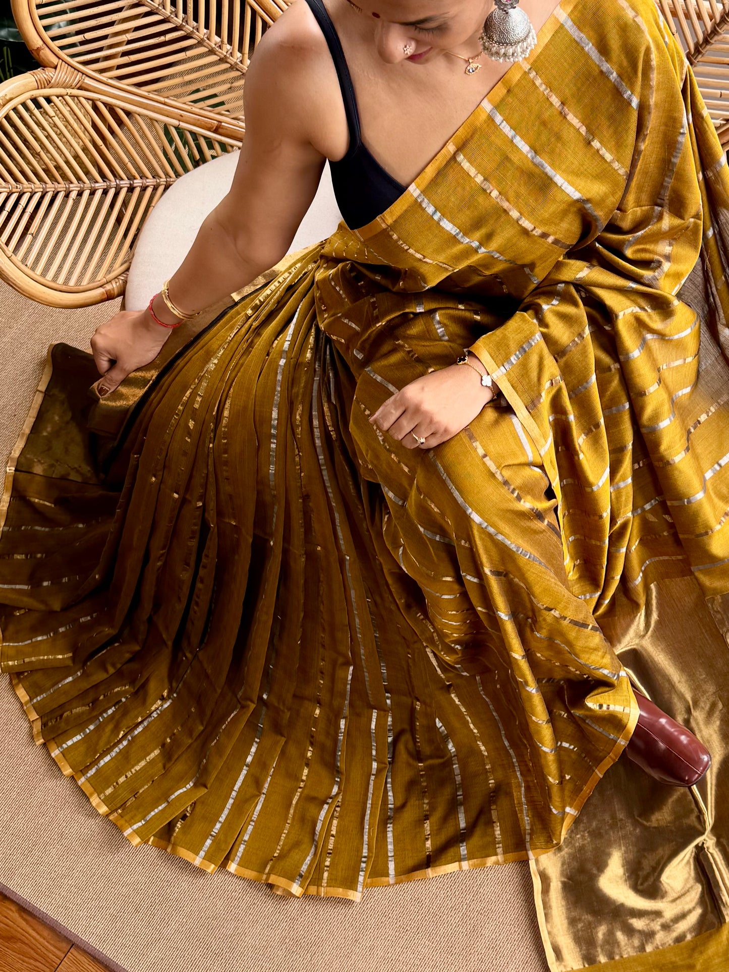 4 pedal loom Maheswar saree