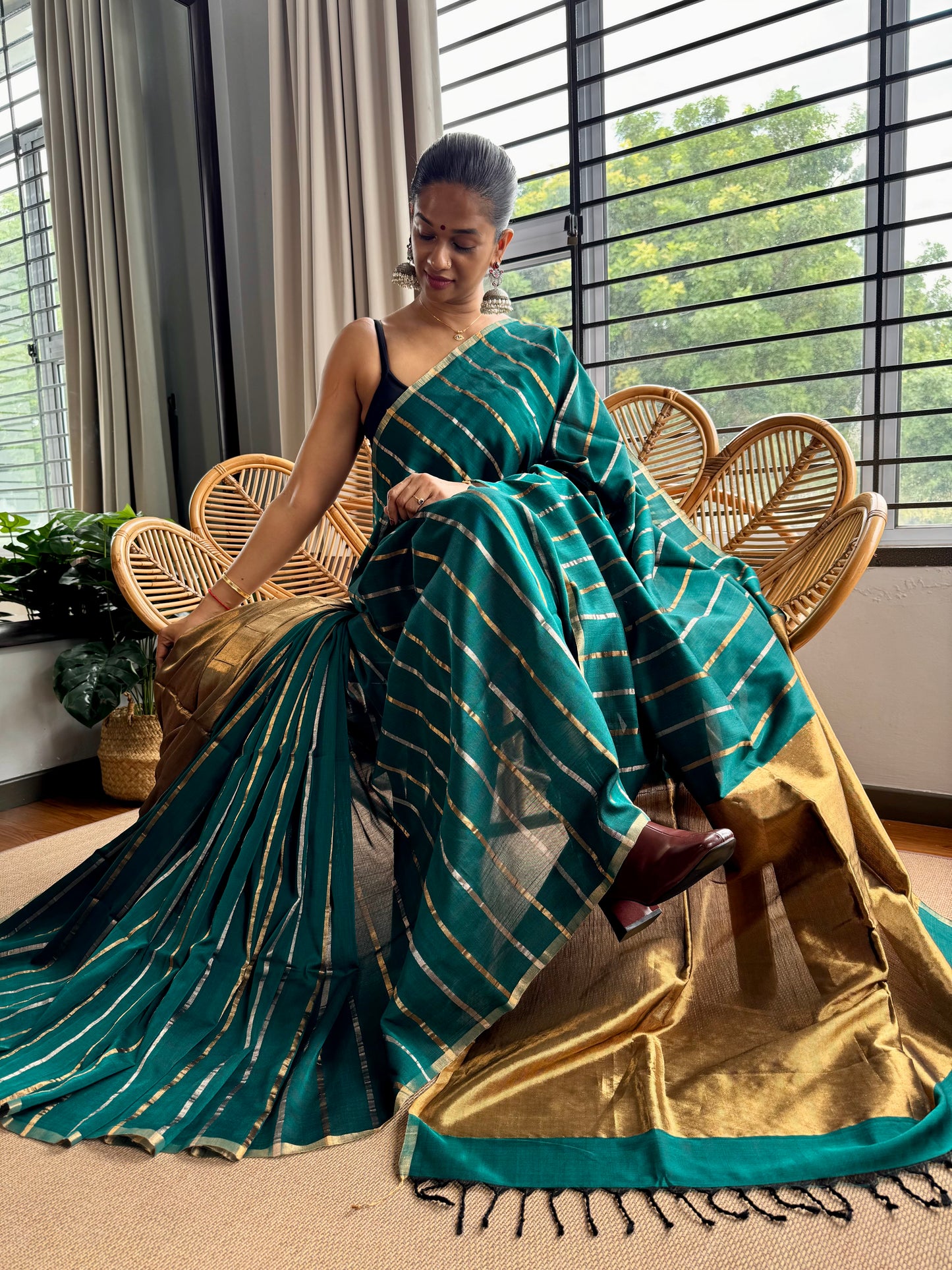 4 pedal loom Maheswar saree