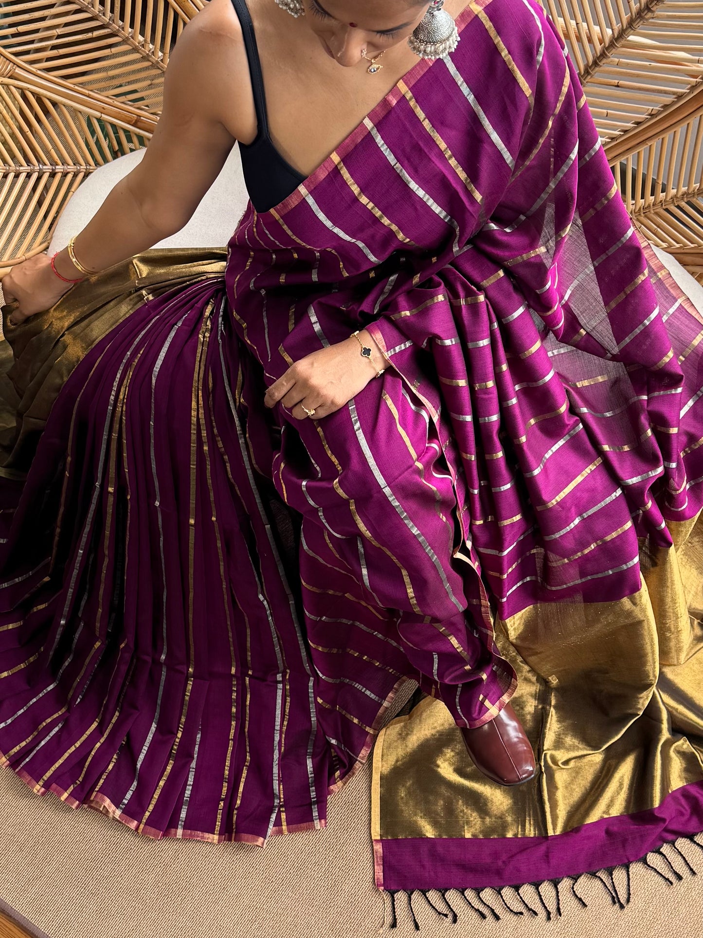 4 pedal loom Maheswar saree