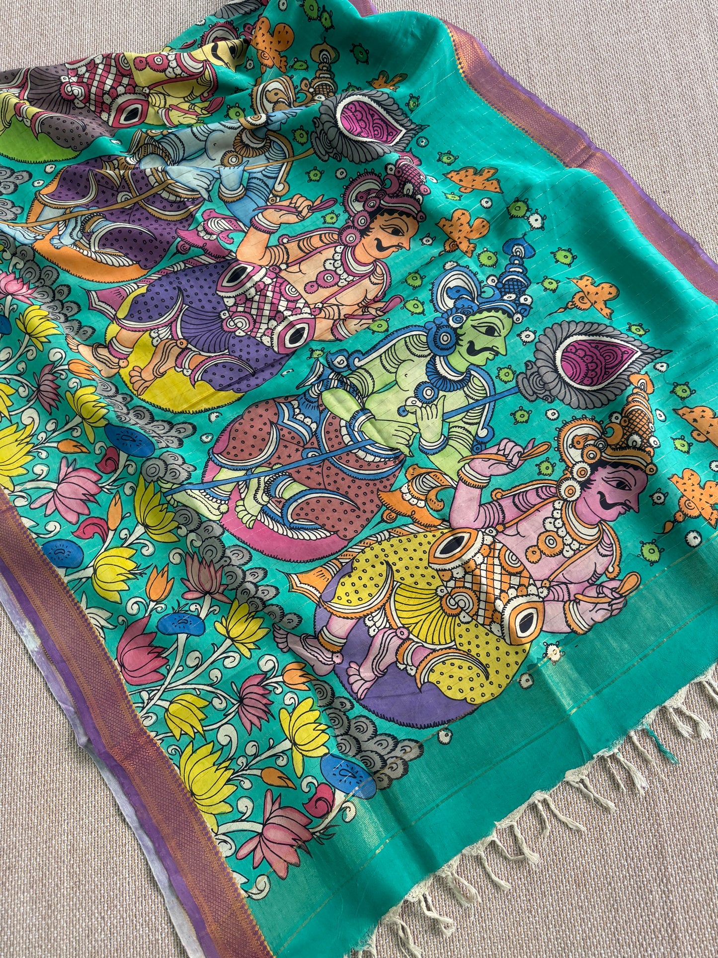 Pen kalamkari shawl