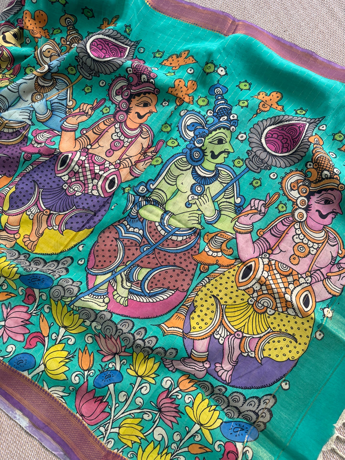 Pen kalamkari shawl