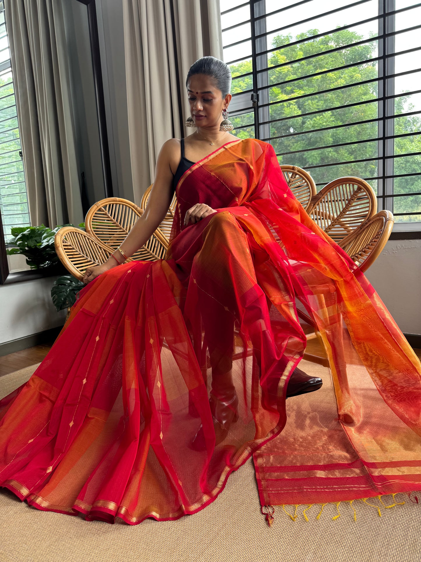 Shaded ❤️Maheswar silk cotton saree