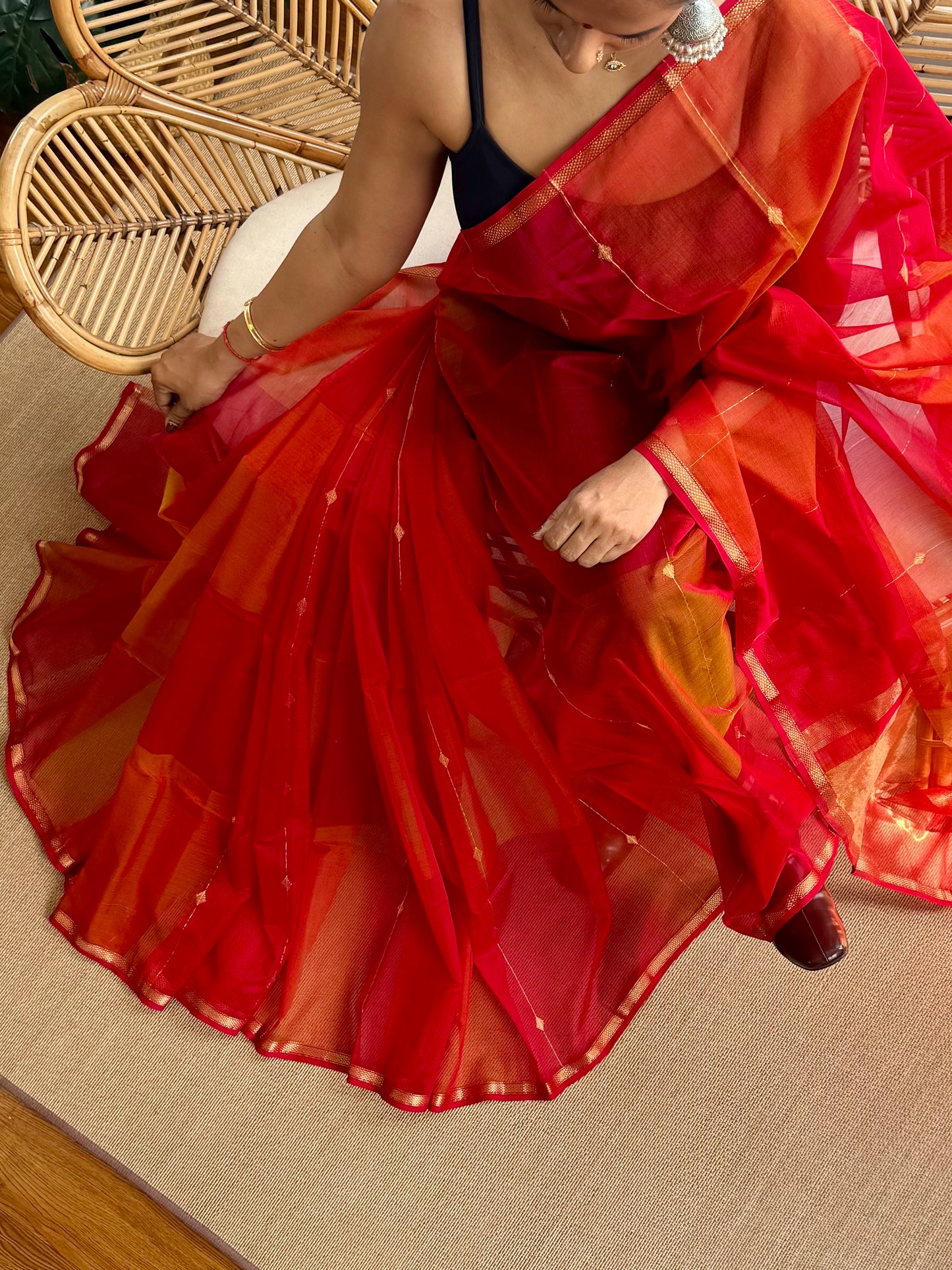 Shaded ❤️Maheswar silk cotton saree