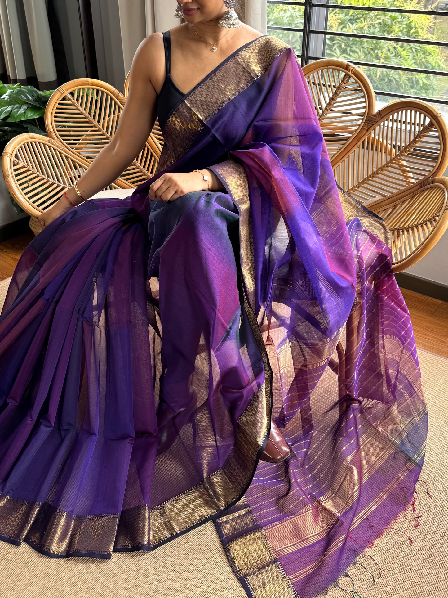 Shaded ❤️Maheswar silk cotton saree