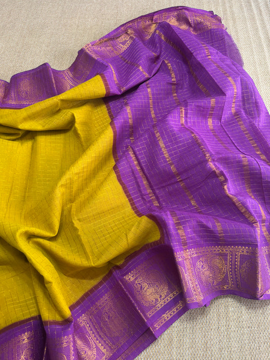 Sungudi zari kattam cotton saree